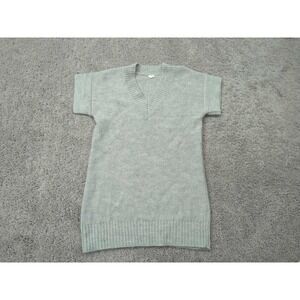J Crew Tunic Sweater Top Womens XS V-Neck Chunky Knit‎ Wool Alpaca